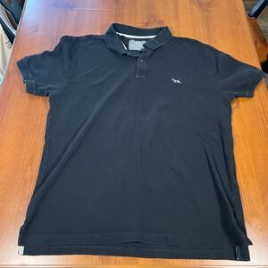 GUNN POLO 2XL Black‎ Sports Fit Short Sleeve Dog Logo Polo Shirt
